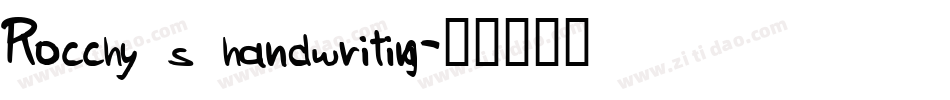 Rocchy s handwriting字体转换